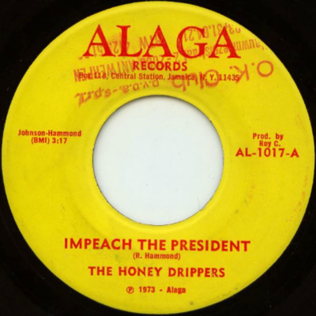 Song of the Day “Impeach The President” The Honey Drippers The Art